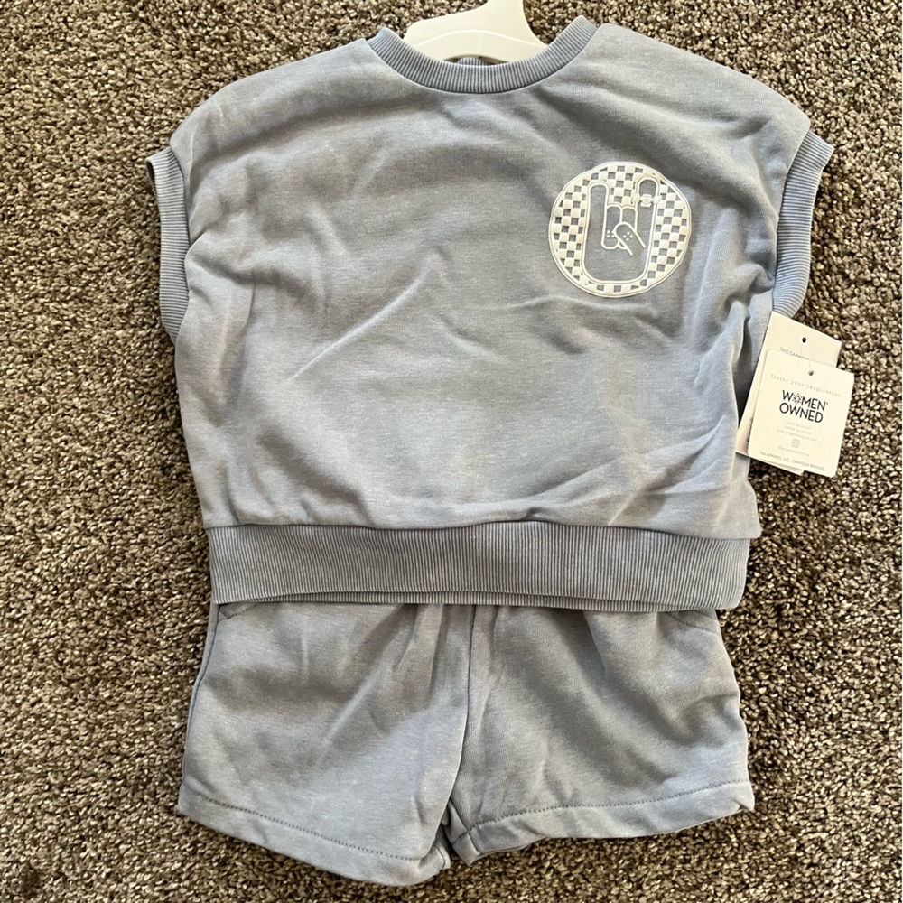 NWT Grayson Mini Toddler French Terry Boy’s Short Set Size 18 months